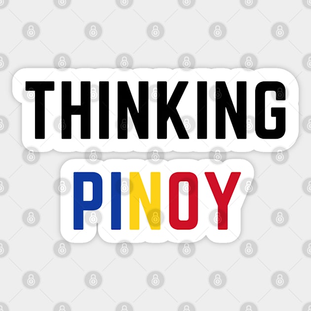thinking pinoy text Sticker by CatheBelan